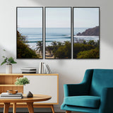 88336640-MGV-CV-36X24-Tropical Beach Scene Wall Art Canvas Print, Framed Coastal Photography Art Picture Print, Ocean Horizon Art Perfect Coastal Boho