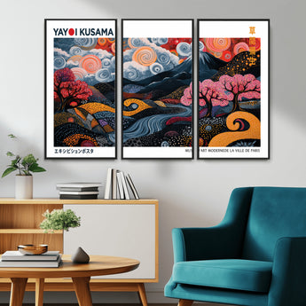 43879290-MGV-CV-36X24-Japanese Abstract Wall Art – Mount Fuji Cherry Blossom Canvas Print, Modern Asian Inspired Landscape Decor for Living Room,