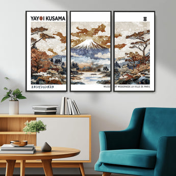 80111817-MGV-CV-36X24-Japanese Landscape Wall Art – Mount Fuji Autumn Canvas Print, Asian Inspired Nature Decor for Living Room, Bedroom, Office or