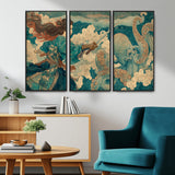 37943964-MGV-CV-36X24-Samurai Warrior vs Octopus Wall Art – Japanese Ukiyo-e Style Canvas Print, Ocean Battle Scene Artwork for Living Room, Office, Man