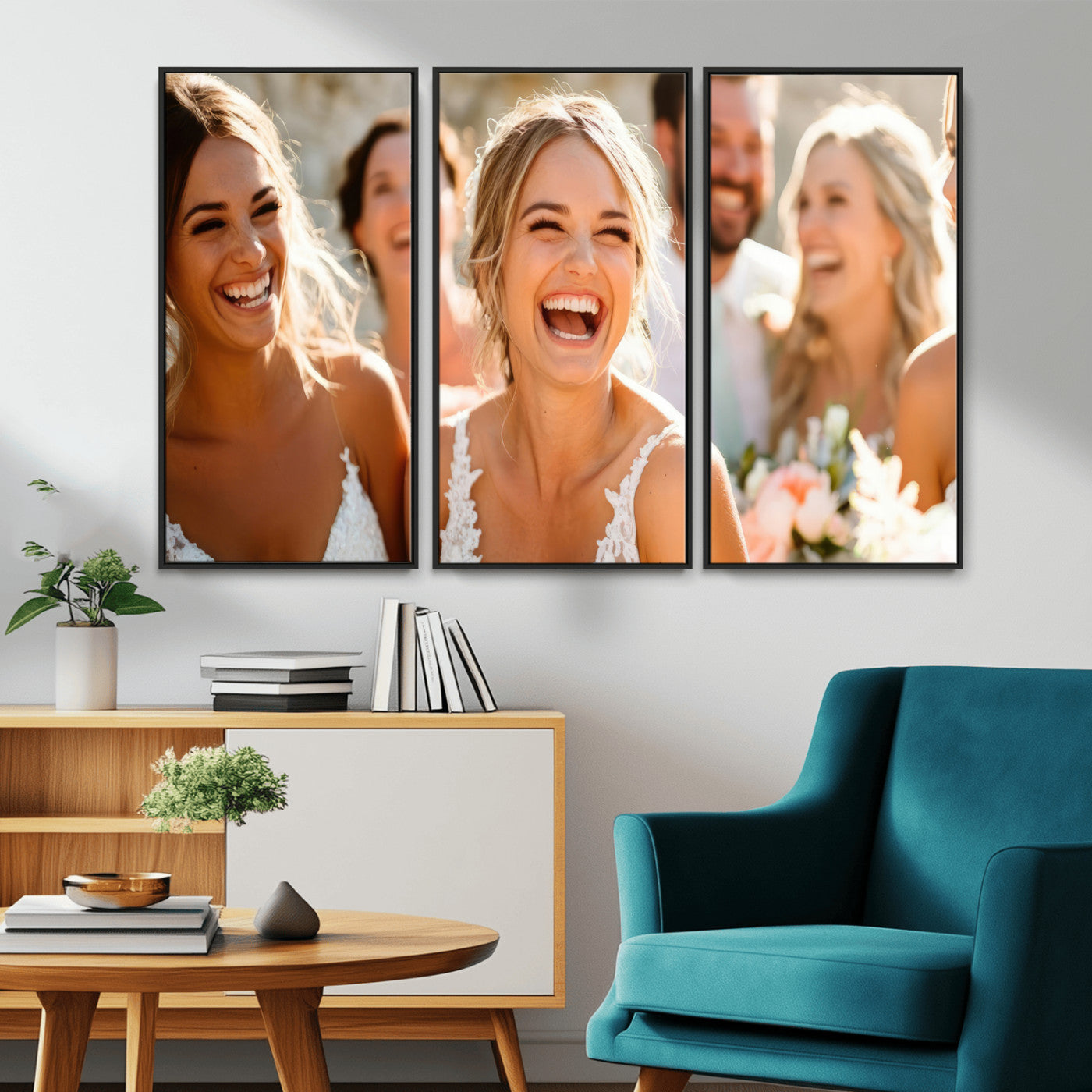 CSTM912-MGV-CV-36X24-Framed Wedding Canvas Print - Custom Wall Art Keepsake for Couples, Elegant Home Decoration Gift, Create Your Own Photo Canvas