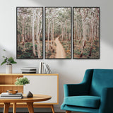 24760563-MGV-CV-36X24-Forest Wall Art – Tranquil Woodland Path Canvas Print, Scenic Nature Photography Decor for Bedroom, Living Room, Office, Cabin or