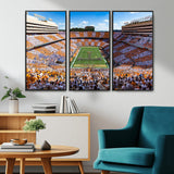 64238859-MGV-CV-36X24-Neyland Stadium Wall Art – Tennessee Volunteers Checkerboard Game Day Canvas Print, College Football Panorama Decor for Man Cave