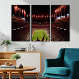 73358115-MGV-FC-48X32-3P_Black-Tennessee Volunteers Wall Art – Neyland Stadium Fireworks Night Game Canvas Print, Vols Football Checkerboard Endzone Sports Decor