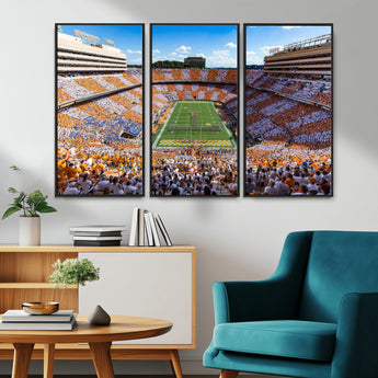 77097951-MGV-CV-36X24-Neyland Stadium Wall Art – Panoramic Tennessee Volunteers Football Field Canvas Print, Game Day Decor for Office, Man Cave, Living