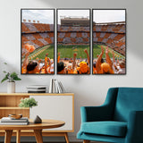 76011417-MGV-CV-36X24-Neyland Stadium Wall Art – Panoramic Tennessee Volunteers Checkerboard Crowd Canvas Print, Day Game Football Celebration Sports