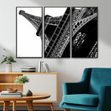 89033-MGV-CV-36X24-Eiffel Tower Wall Art – Dramatic Black and White Architectural Canvas Print, Modern Paris Decor for Office, Living Room or