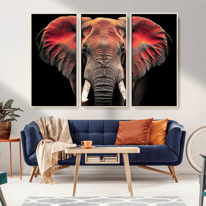54719-MGV-CV-36X24-Elephant Wall Art – Majestic African Elephant Canvas Print, Wildlife Safari Animal Decor for Living Room, Bedroom, Office or Man