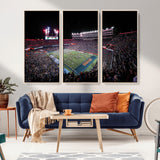 46899-MGV-FC-48X32-3P_Natural-Ben Hill Griffin Stadium Wall Art Canvas Print, Framed Football Stadium Art Picture Print, Florida Football Stadium Perfect Sport