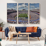 76491-MGV-FC-48X32-3P_Natural-Buffalo Bills Stadium Wall Art Canvas Print, Framed Bills Stadium Art Picture Print, Highmark Stadium Perfect Sport Room Decor