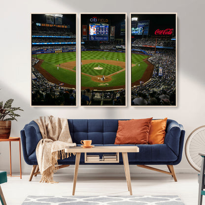 83979-MGV-CV-36X24-RingCentral Coliseum Wall Art Canvas Print, Framed Oakland A's Stadium Art Picture Print, RingCentral Coliseum Field Perfect Sport