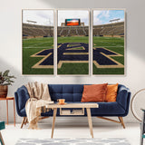 52835-MGV-CV-36X24-Notre Dame Stadium Wall Art Canvas Print, Framed Indiana Stadium Art Picture Print, Notre Dame Field Perfect Sport Room Decor