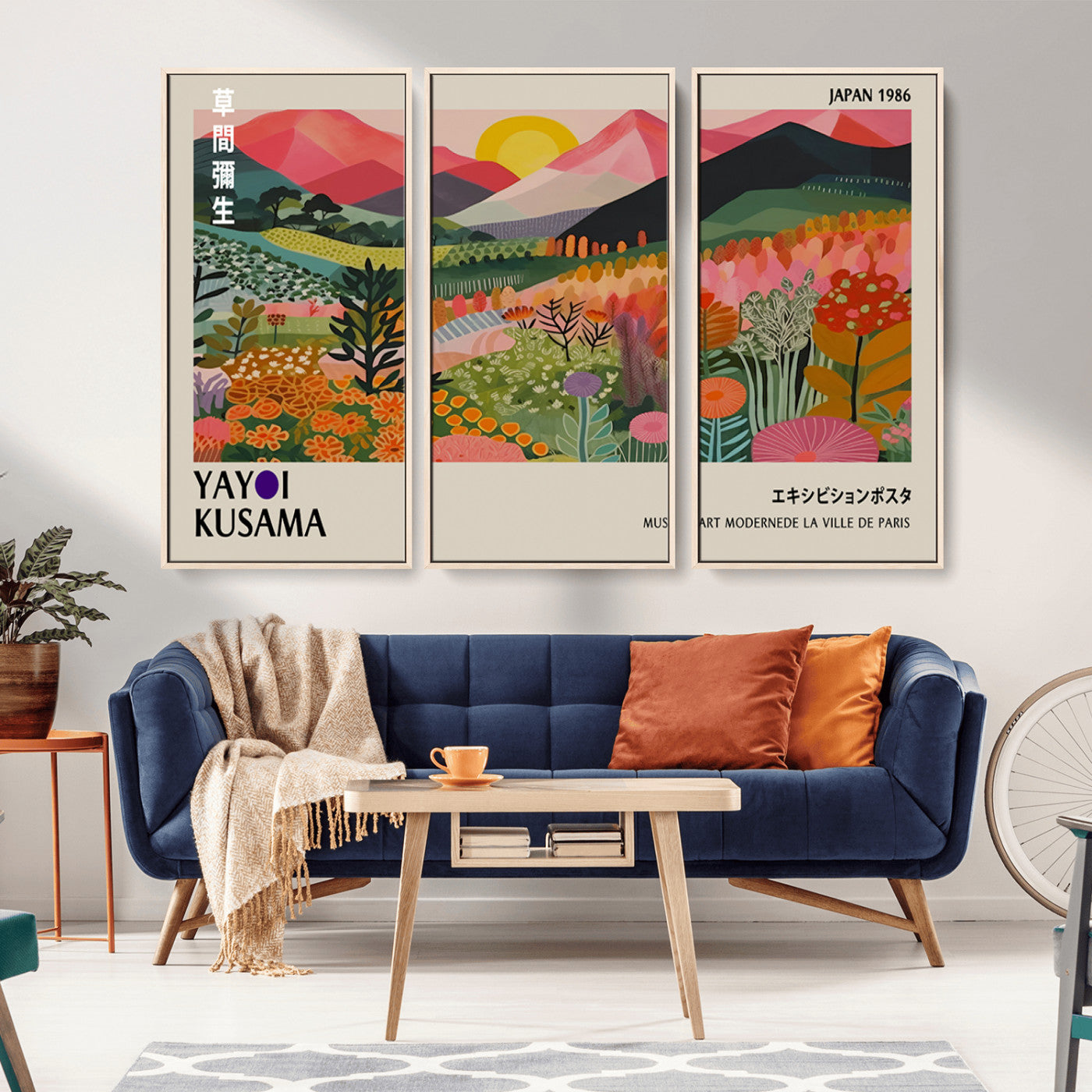 71942-MGV-CV-36X24-Colorful Mountain Valley Wall Art – Panoramic Floral Landscape Canvas Print, Vibrant Nature Scene for Living Room, Bedroom,