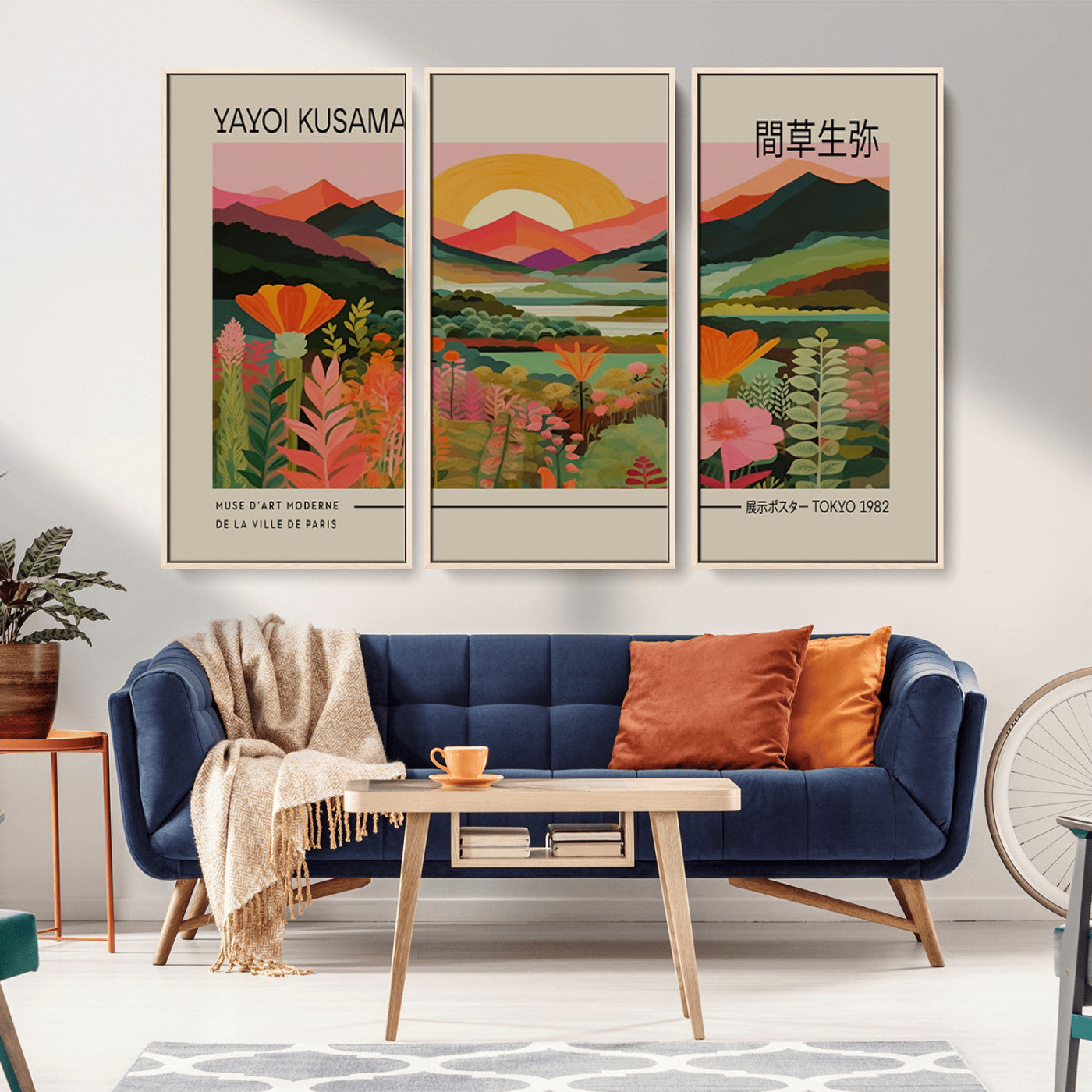 17753-MGV-CV-36X24-Floral Sunset Landscape Wall Art – Panoramic Nature Canvas Print, Vibrant Botanical Artwork for Living Room, Bedroom, Office, or