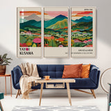 54215-MGV-CV-36X24-Yayoi Kusama Wall Art – Panoramic Japanese Landscape Canvas Print, Modern Abstract Nature Decor for Office, Bedroom or Living Room