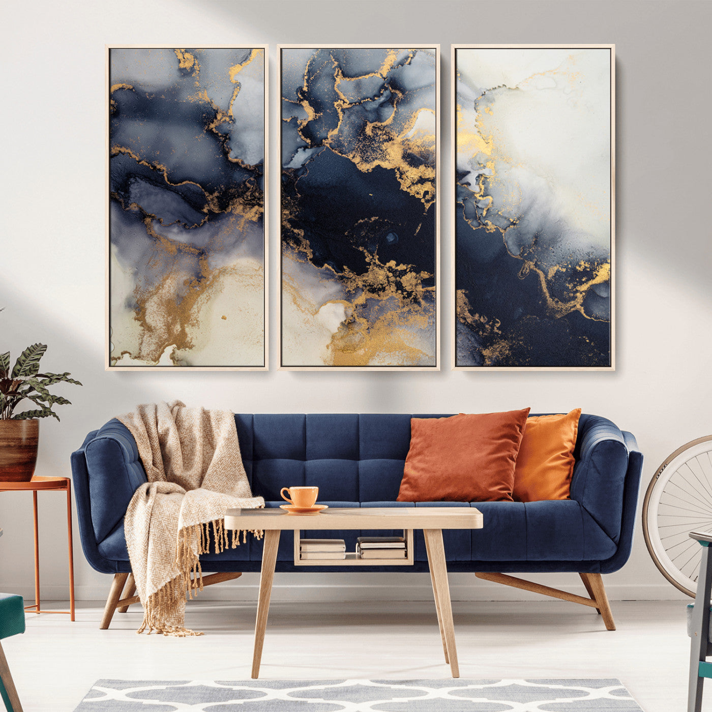 41136487-MGV-CV-36X24-Black Marble Wall Art Canvas Print, Framed Gold Veins Art Picture Print, Abstract Texture Perfect Moody Luxe Decor Artwork