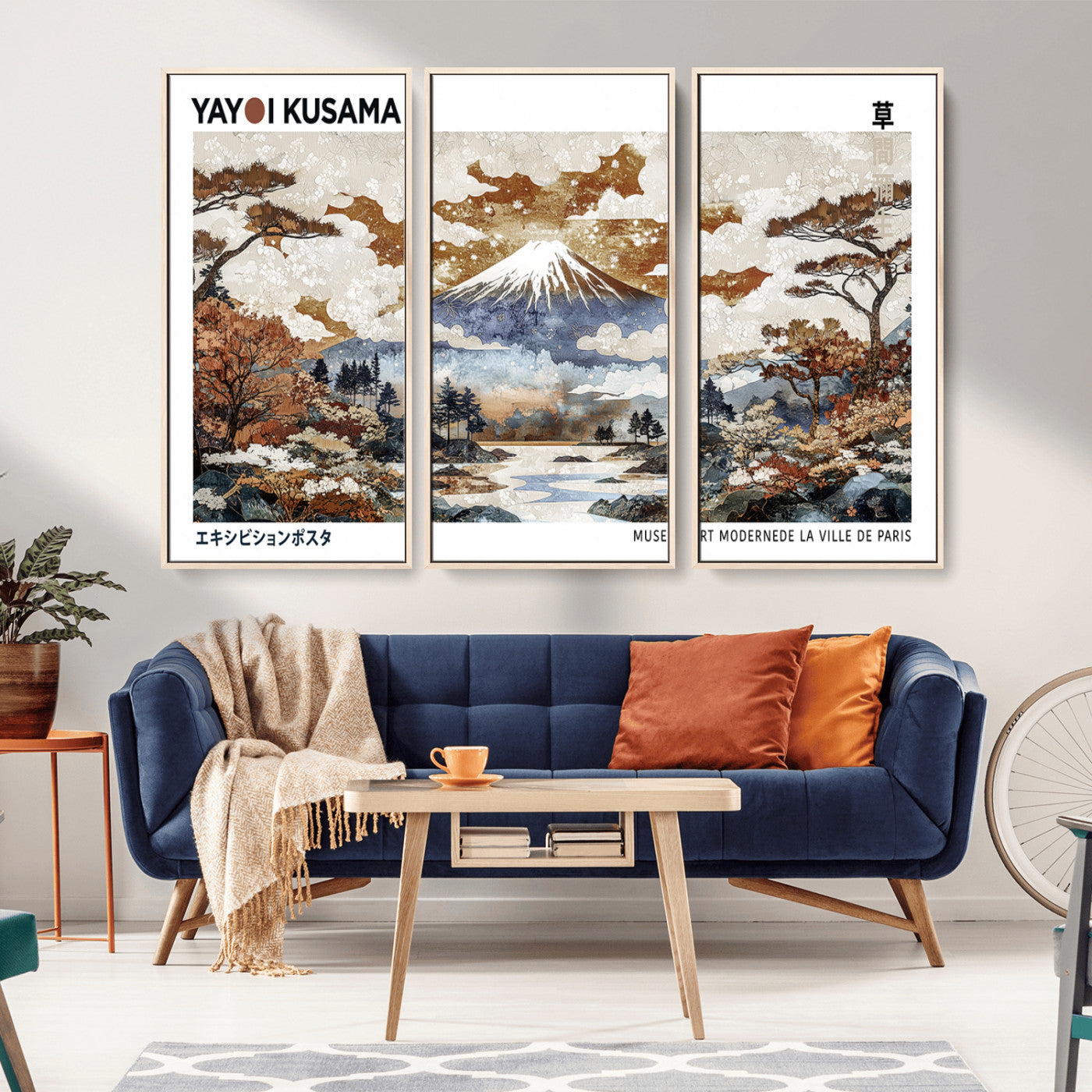 80111817-MGV-CV-36X24-Japanese Landscape Wall Art – Mount Fuji Autumn Canvas Print, Asian Inspired Nature Decor for Living Room, Bedroom, Office or