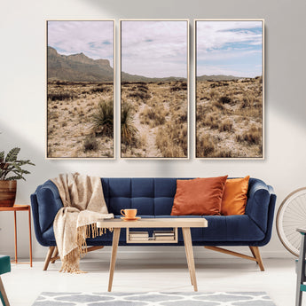20681831-MGV-CV-36X24-Desert Landscape Wall Art – Southwestern Mountain Canvas Print, Rustic Western Nature Photography Decor for Living Room, Office,
