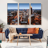 25096967-MGV-CV-36X24-Atlanta Skyline Wall Art – Vibrant Cityscape Canvas Print, Modern Night Lights Urban Decor for Office, Living Room, or Apartment