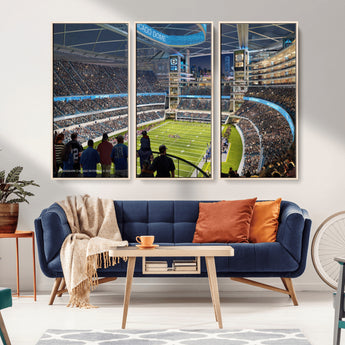 41816511-MGV-CV-36X24-Chicago Dome Stadium Wall Art – Futuristic Football Arena Canvas Print, Modern Sports Fan Decor for Man Cave, Office, Bar, or