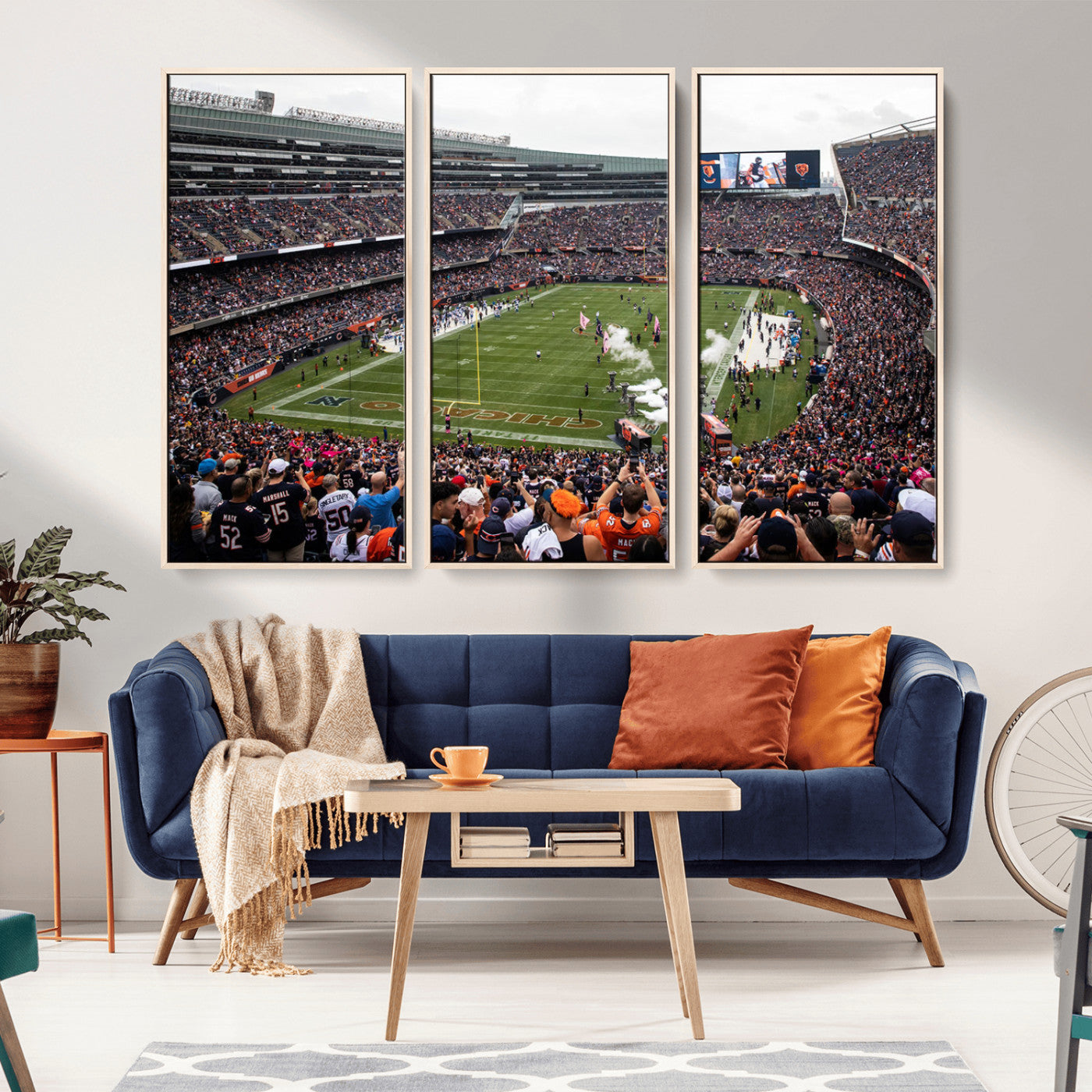 18347149-MGV-CV-36X24-Soldier Field Wall Art – Chicago Bears Football Stadium Canvas Print, Game Day Sports Decor for Man Cave, Bar, Office, or Living