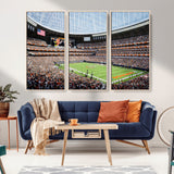 32530647-MGV-CV-36X24-Chicago Bears Stadium Wall Art – Futuristic Dome Arena Canvas Print, Modern Football Concept Design Decor for Man Cave, Bar, or