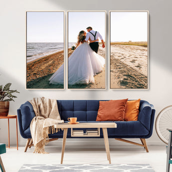 CSTM911-MGV-FC-48X32-3P_Natural-Custom Canvas Print - Personalized Wall Art for Home Decor Wall Art Print, Create Your Own Photo Canvas Print, Ready to Hang