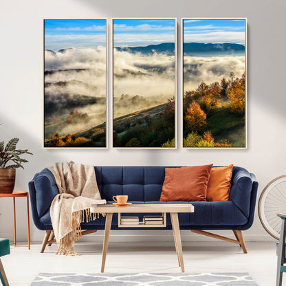 21551192-MGV-CV-36X24-Landscape Wall Art – Autumn Mountain View Canvas Print, Scenic Nature Photography Decor for Bedroom, Living Room, Office, Cabin or