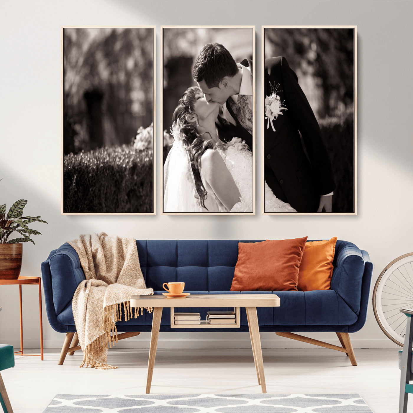 CSTM6030-MGV-CV-36X24-Custom Wedding Photo Print - Custom Wall Art Picture Print, Create Your Own Photo Canvas Print