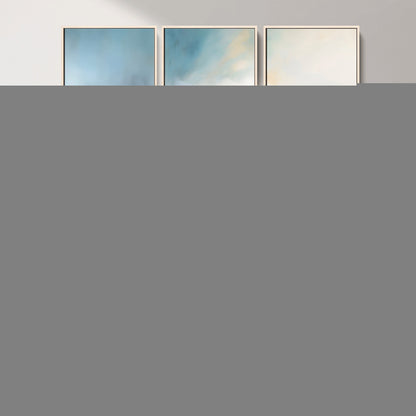 MGV-FC-48X32-3P - Soft Horizon Wall Art Canvas Print, Framed Golden Field Art Picture Print, Dreamy Horizon Perfect Minimalist Earthy Decor Artwork