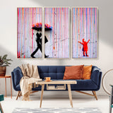 69505-MGV-CV-36X24-Graffiti Girl Wall Art Canvas Print, Framed Urban Contrast Art Picture Print, Vibrant Graffiti Perfect Urban Pop Decor Artwork