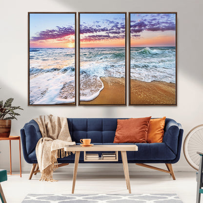 44120-MGV-CV-36X24-Ocean Sunset Wall Art – Beach Landscape Canvas Print, Serene Coastal Decor for Living Room, Office or Bedroom