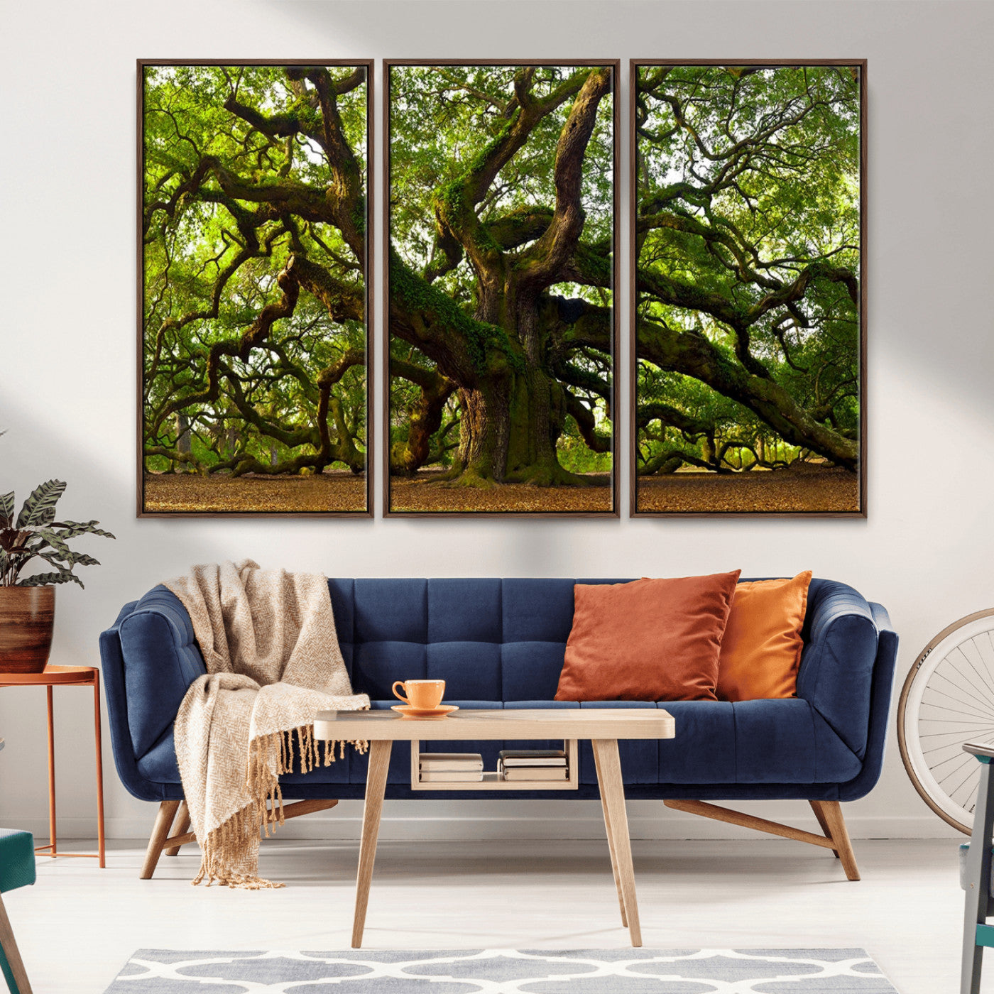 29407-MGV-CV-36X24-Ancient Oak Tree Wall Art – Majestic Nature Canvas Print, Large Tree Photography Decor for Living Room or Office