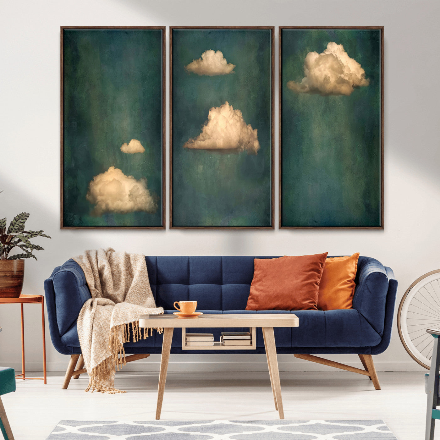 93673-MGV-CV-36X24-Dreamy Cloud Wall Art – Vintage Sky Canvas Print, Whimsical Nature Inspired Decor for Bedroom, Nursery or Living Room