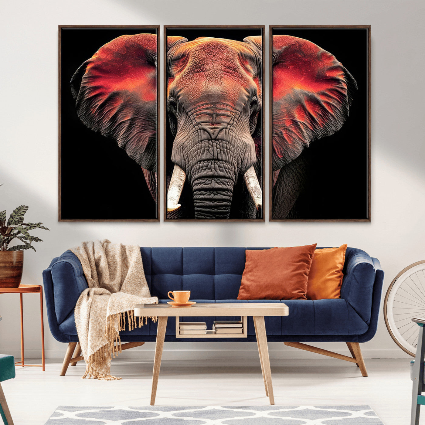 54719-MGV-CV-36X24-Elephant Wall Art – Majestic African Elephant Canvas Print, Wildlife Safari Animal Decor for Living Room, Bedroom, Office or Man