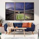 52712-MGV-CV-36X24-Gillette Stadium Field Wall Art Canvas Print, Framed Massachusetts Stadium Art Picture Print, Gillette Stadium Perfect Sport Room