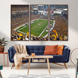 51419-MGV-CV-36X24-Heinz Field Wall Art Canvas Print, Framed Pittsburgh Stadium Field Art Picture Print, Heinz Stadium Field Perfect Sports Room