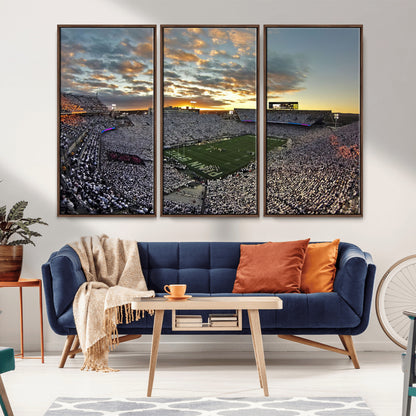 38807-MGV-CV-36X24-Beaver Stadium Wall Art Canvas Print, Framed Beaver Stadium Field Art Picture Print, Football Stadium Perfect Sport Room Decor