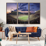 50825-MGV-CV-36X24-Notre Dame Stadium Wall Art Canvas Print, Framed Indiana Stadium Art Picture Print, Football Stadium Perfect Sports Room Decor