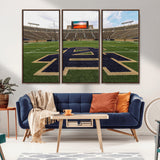 52835-MGV-CV-36X24-Notre Dame Stadium Wall Art Canvas Print, Framed Indiana Stadium Art Picture Print, Notre Dame Field Perfect Sport Room Decor