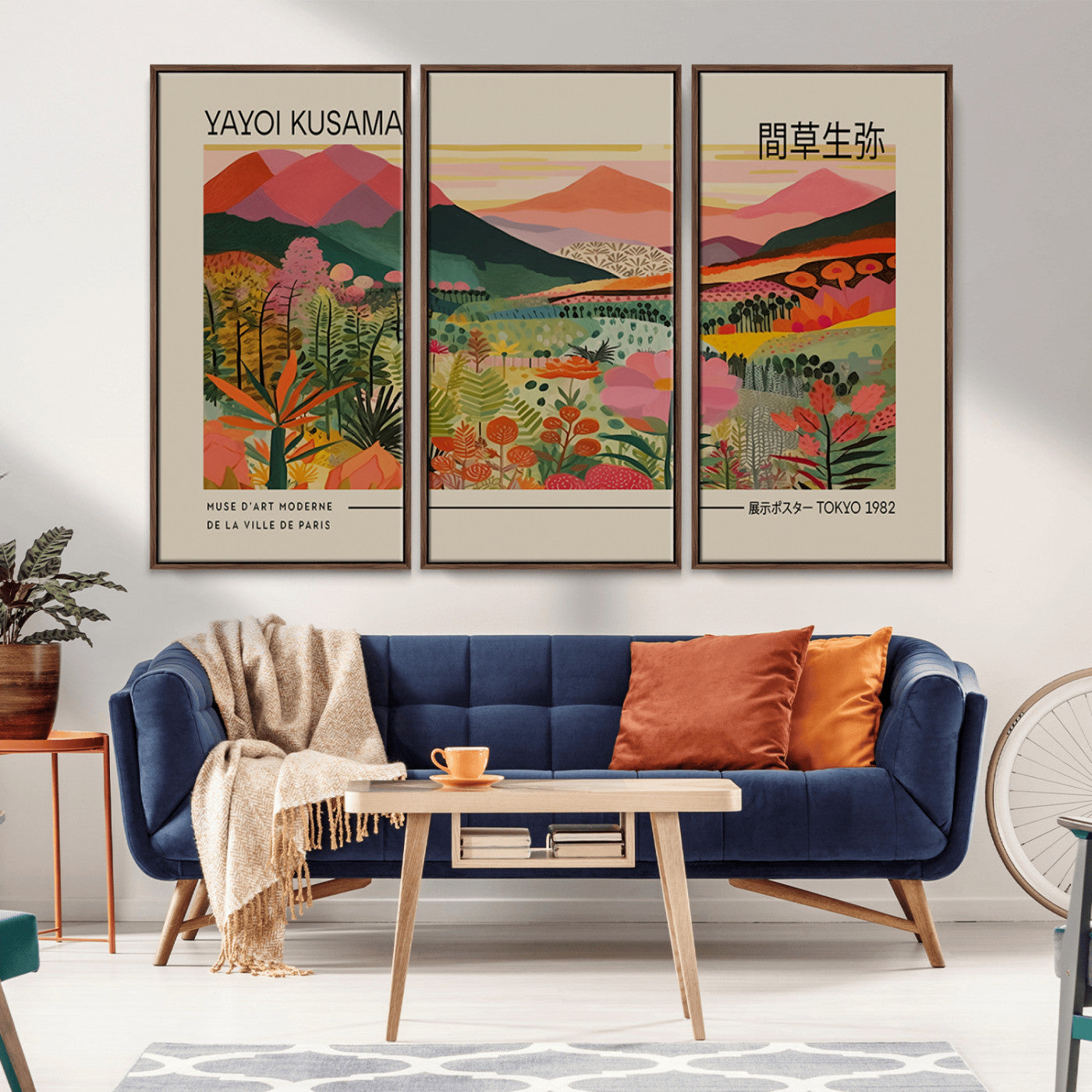 18969-MGV-CV-36X24-Colorful Mountain Meadow Wall Art – Panoramic Botanical Landscape Canvas Print, Vibrant Nature Scene for Living Room, Bedroom,