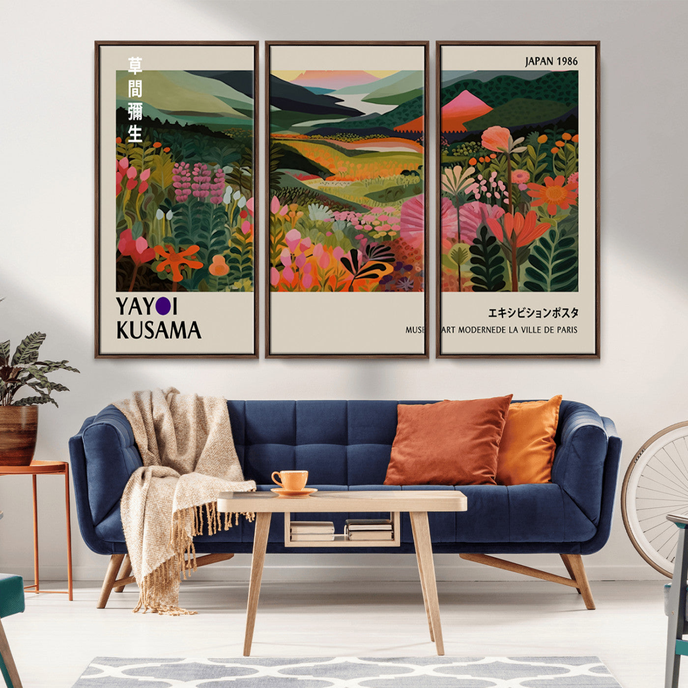 75719-MGV-CV-36X24-Botanical Mountain Valley Wall Art – Panoramic Nature Canvas Print, Vibrant Floral Field Artwork for Living Room, Bedroom, Office,