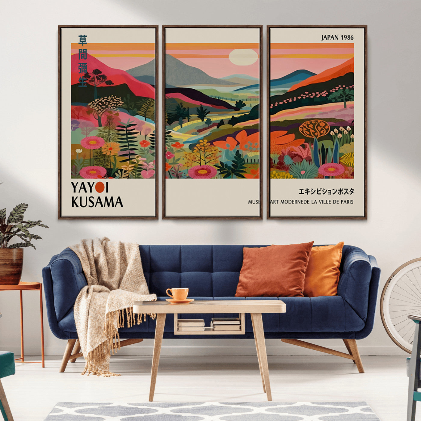 87360-MGV-CV-36X24-Colorful Botanical Landscape Wall Art – Panoramic Nature Canvas Print, Vibrant Floral Field Artwork for Living Room, Bedroom,