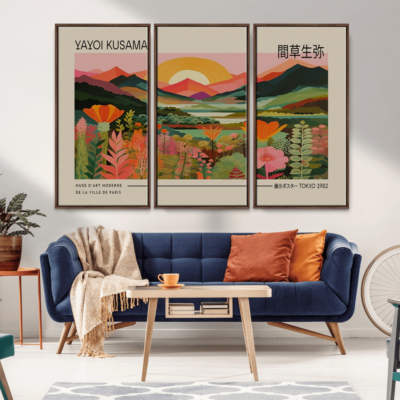 17753-MGV-CV-36X24-Floral Sunset Landscape Wall Art – Panoramic Nature Canvas Print, Vibrant Botanical Artwork for Living Room, Bedroom, Office, or