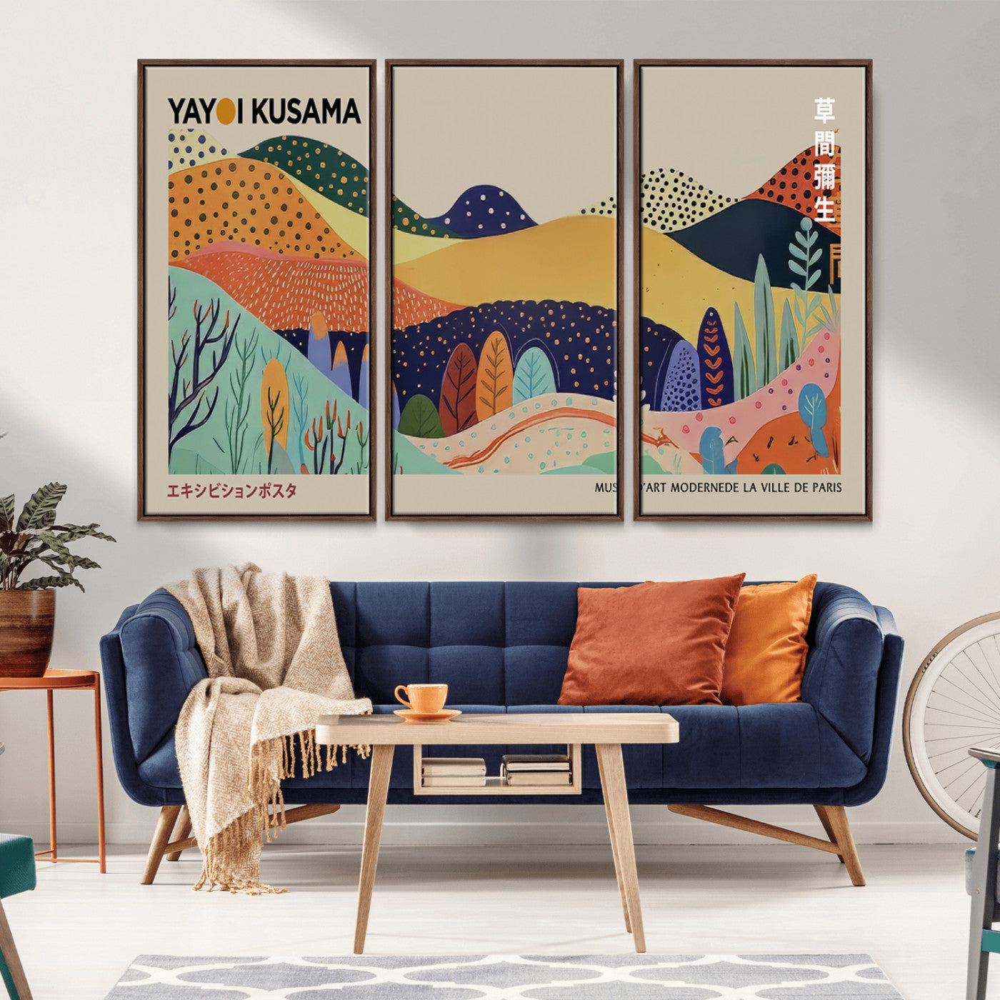 32653-MGV-CV-36X24-Colorful Hills Wall Art – Abstract Mountain Landscape Canvas Print, Modern Boho Nature Decor for Living Room, Bedroom or Office