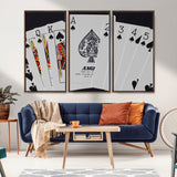 56787-MGV-FC-48X32-3P_Walnut-Playing Cards – Classic Poker Deck with Spades, Standard Size Durable Casino Quality Card Set for Magic Tricks, Blackjack, Bridge,