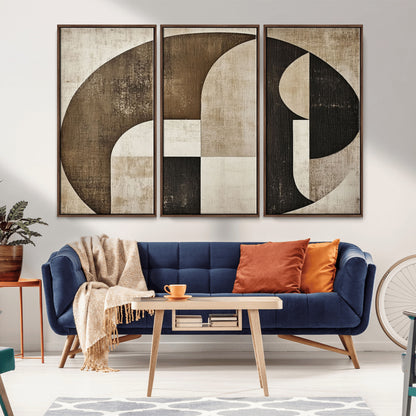 44796-MGV-CV-36X24-Wabi Sabi Wall Art Canvas Print, Framed Geometric Minimalist Art Picture Print, Modern Abstract Perfect Modern Abstract Decor
