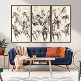 19433417-MGV-CV-36X24-Running Horses Wall Art Canvas Print, Framed Horse Sketch Art Picture Print, Galloping Herd Perfect Monochrome Western Decor