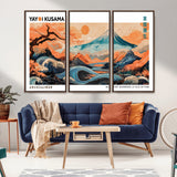 88785870-MGV-CV-36X24-Japanese Great Wave & Mt Fuji Wall Art – Ukiyo e Style Landscape Print with Flowing River, Autumn Mountain Poster, Oriental Asian