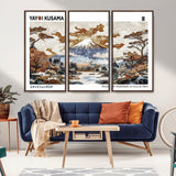 80111817-MGV-CV-36X24-Japanese Landscape Wall Art – Mount Fuji Autumn Canvas Print, Asian Inspired Nature Decor for Living Room, Bedroom, Office or